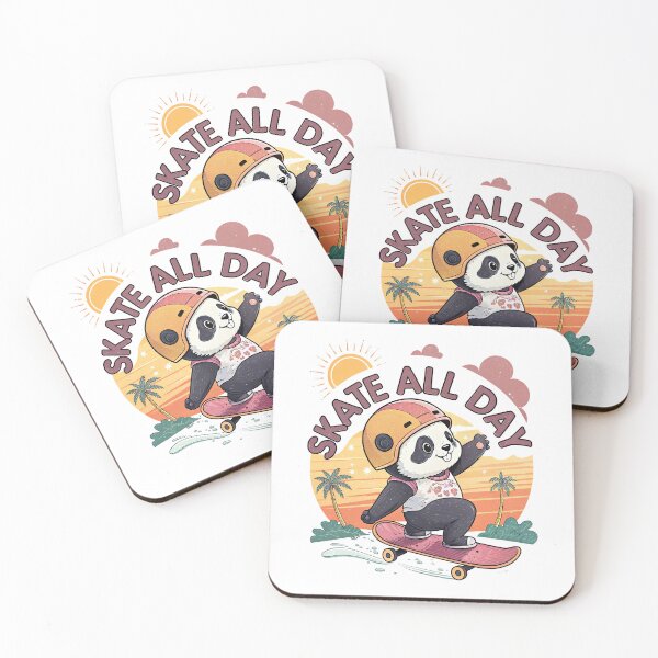 Item preview, Panda Skateboarding, Skate All Day, Skateboard designed and sold by Skateboard-Art.