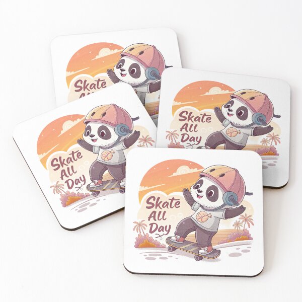 Item preview, Panda Skateboarding, Skate All Day, Skateboard designed and sold by Skateboard-Art.