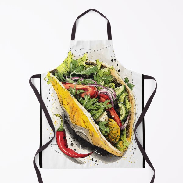 Item preview, Vibrant Falafel Pita Overflowing with Fresh Greens, Vegetables, and a Touch of Heat designed and sold by OlfactoART Studio.