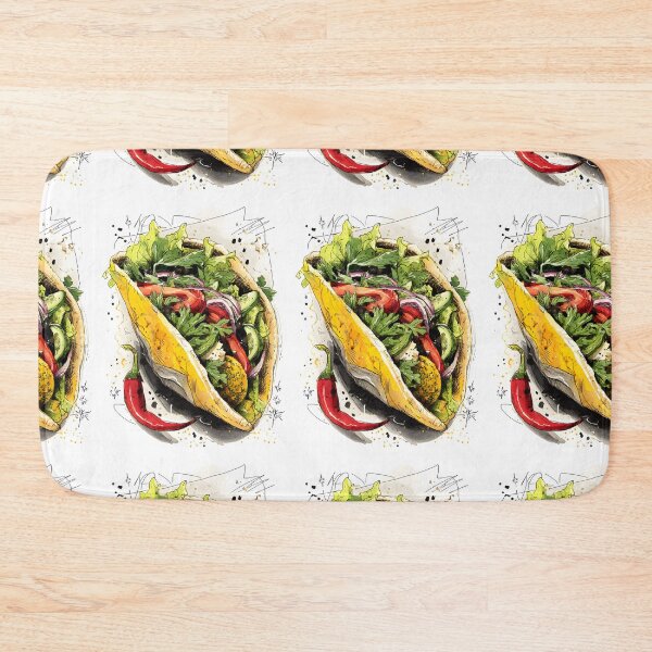 Item preview, Vibrant Falafel Pita Overflowing with Fresh Greens, Vegetables, and a Touch of Heat designed and sold by OlfactoART Studio.