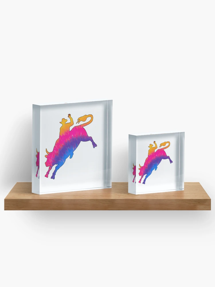 Thumbnail 3 of 5, Acrylic Block, Bull Riding Sticker designed and sold by KGN  CREATIVITY.