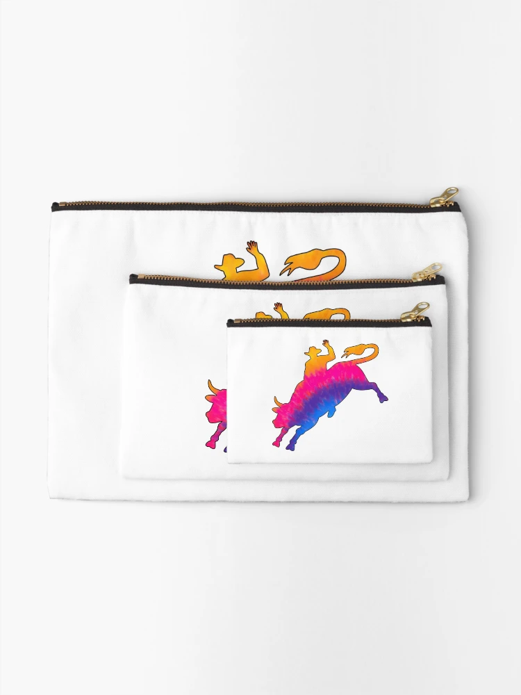 Thumbnail 2 of 4, Zipper Pouch, Bull Riding Sticker designed and sold by KGN CREATIVITY.