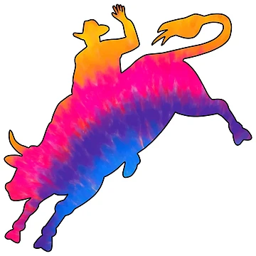 Artwork thumbnail, Bull Riding Sticker by KGN  CREATIVITY