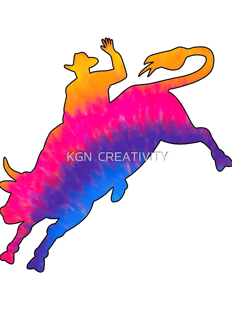 Thumbnail 3 of 3, Scarf, Bull Riding Sticker designed and sold by KGN CREATIVITY.