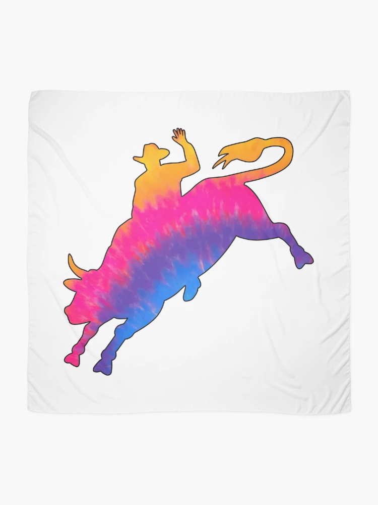 Thumbnail 2 of 3, Scarf, Bull Riding Sticker designed and sold by KGN CREATIVITY.