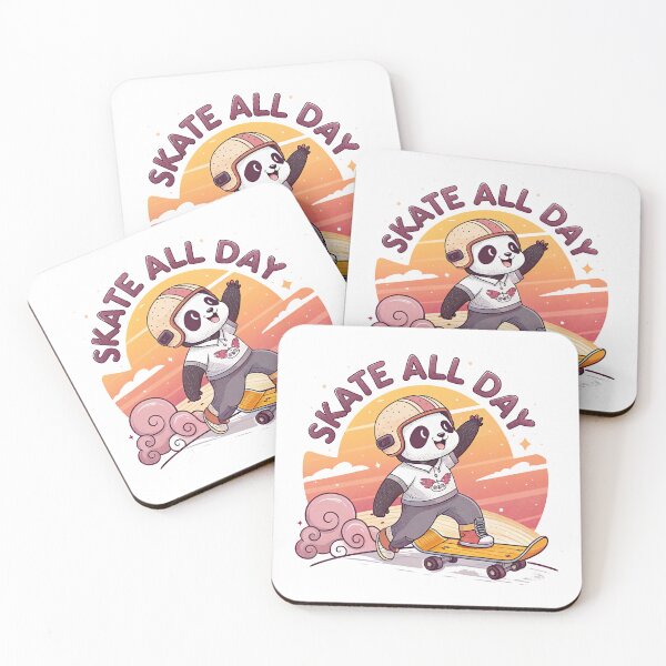 Item preview, Panda Skateboarding, Skate All Day, Skateboard designed and sold by Skateboard-Art.