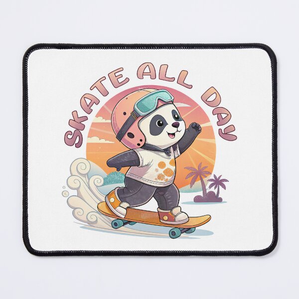 Item preview, Panda Skateboarding, Skate All Day, Skateboard designed and sold by Skateboard-Art.