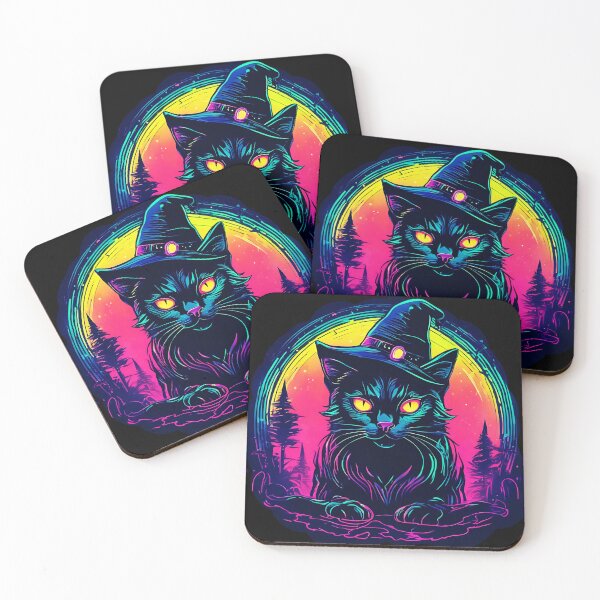 Item preview, Logo gothic neon Black cat Dreams witchy Halloween design 4 designed and sold by Liliths-Closet.