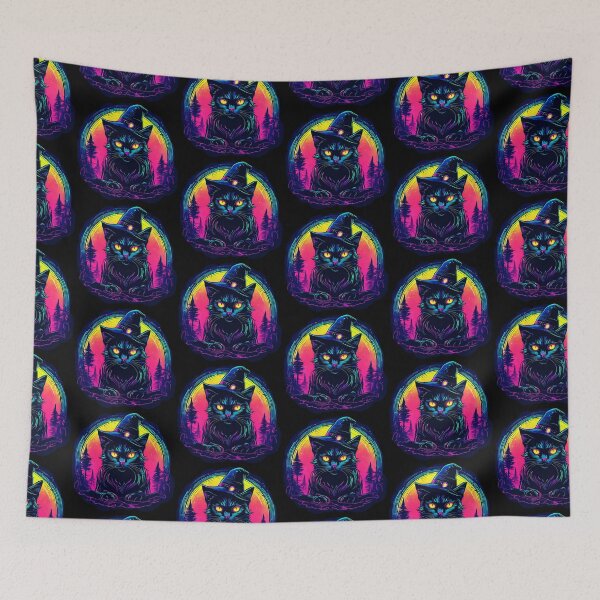 Item preview, Logo gothic neon Black cat Dreams witchy Halloween design 4 designed and sold by Liliths-Closet.
