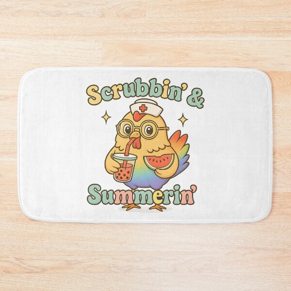 Item preview, Scrubbin' & Summerin' Chicken Nurse designed and sold by ClinicalHubs.