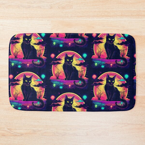 Item preview,  gothic neon Black cat Dreams witchy Halloween design 5 designed and sold by Liliths-Closet.