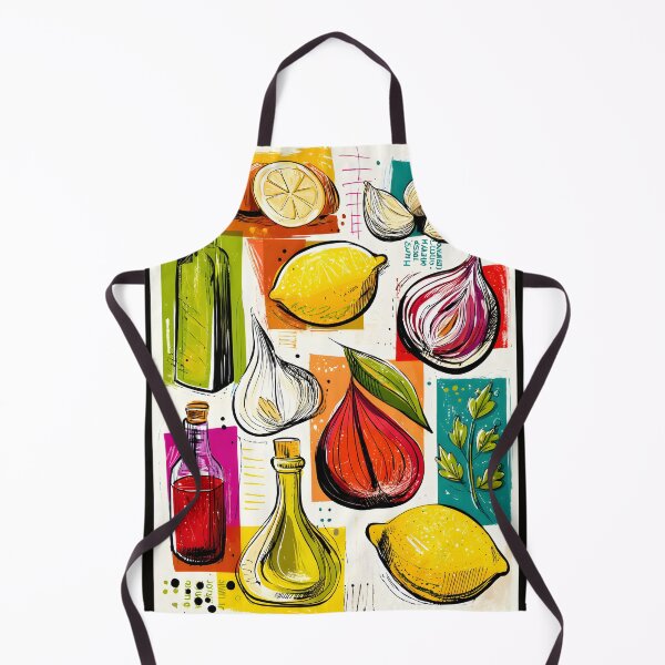 Item preview, Colorful Kitchen Symphony - A Vibrant Fusion of Ingredients and Abstract Art designed and sold by OlfactoART Studio.