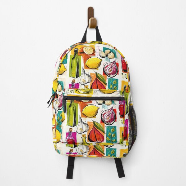 Item preview, Colorful Kitchen Symphony - A Vibrant Fusion of Ingredients and Abstract Art designed and sold by OlfactoART Studio.