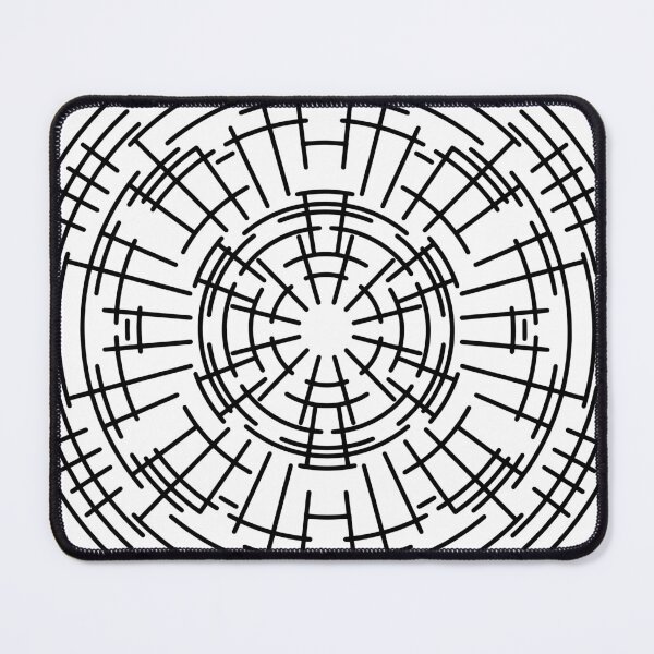 Item preview, Polar Grid Circular Pattern in Black designed and sold by wendymariemedia.