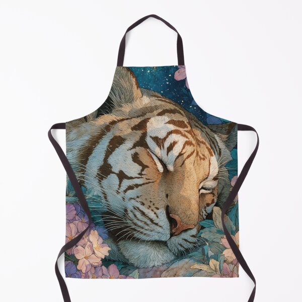 Item preview, Dreaming Tiger in a Blooming Cosmos designed and sold by AshiraCreations.
