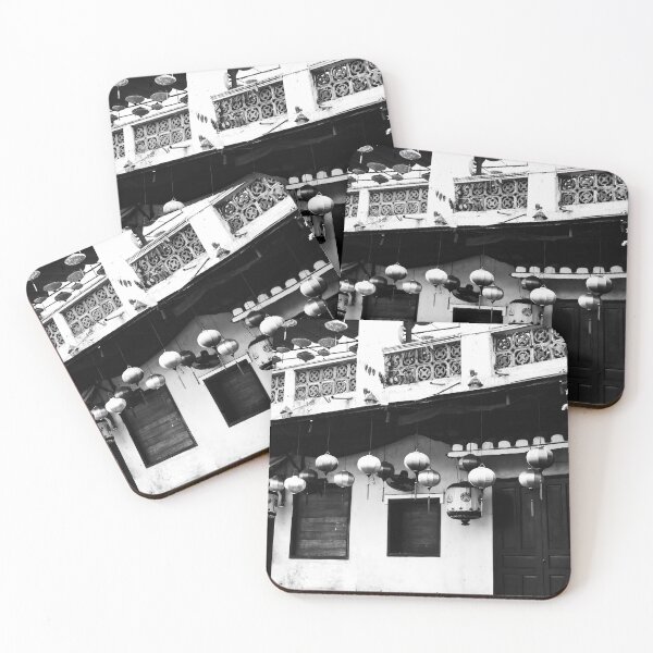 Item preview, Old facades of Hoi An in black and white designed and sold by franck380.