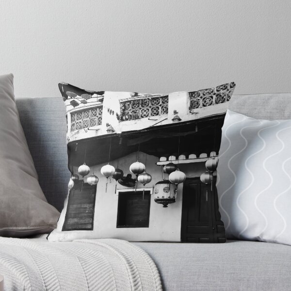 Item preview, Old facades of Hoi An in black and white designed and sold by franck380.