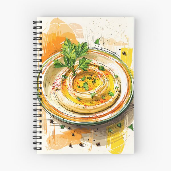 Item preview, Beautifully Arranged Hummus Plate Garnished with Parsley Olive Oil and Peppercorns- Vibrant Splashes designed and sold by OlfactoART Studio.