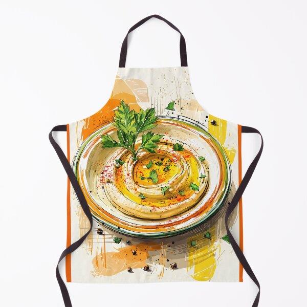 Item preview, Beautifully Arranged Hummus Plate Garnished with Parsley Olive Oil and Peppercorns- Vibrant Splashes designed and sold by OlfactoART Studio.