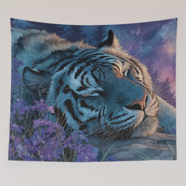 Item preview, Tiger Beneath the Lavender Nebula designed and sold by AshiraCreations.