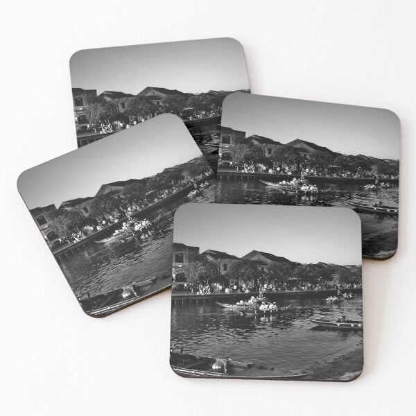 Item preview, Hoi An by night in black and white designed and sold by franck380.