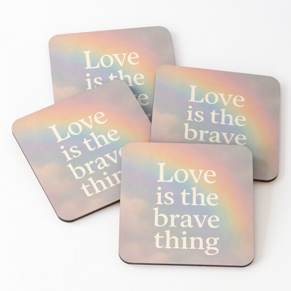 Item preview, Love Is the Brave Thing – Emotional Strength Quote Poster designed and sold by Neovibe Print.