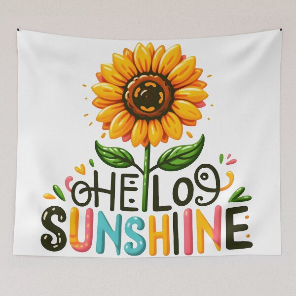Item preview, sunshine, sunflower, hello, ola designed and sold by TrueArtVibes.