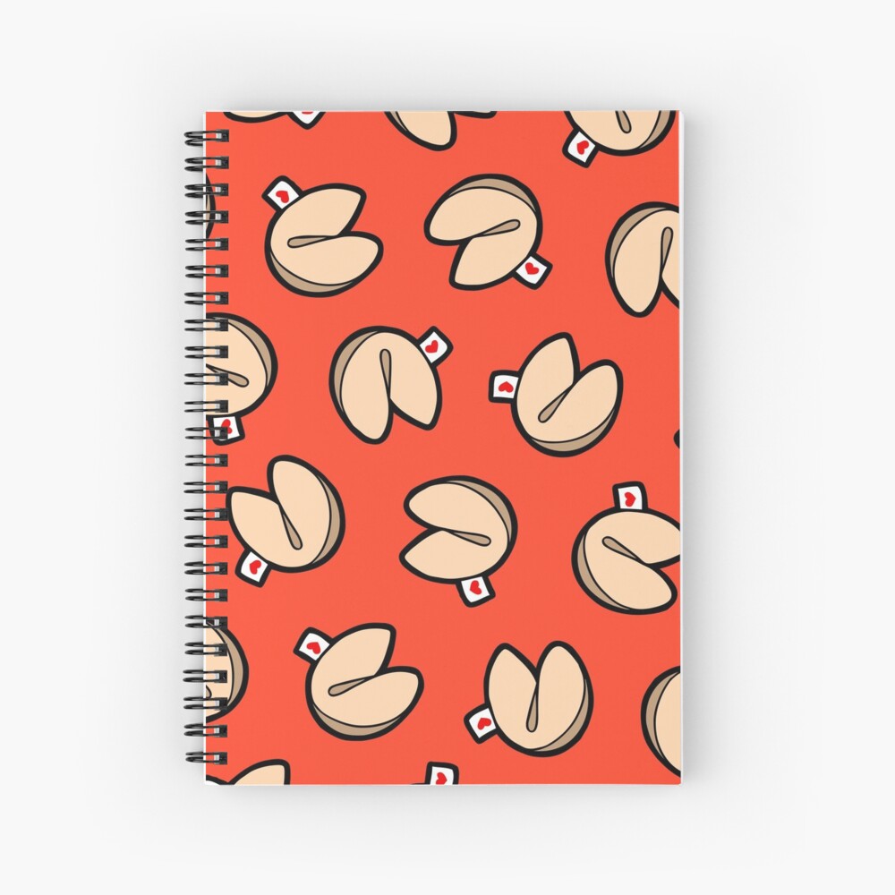 Fortune Cookies Pattern Spiral Notebook