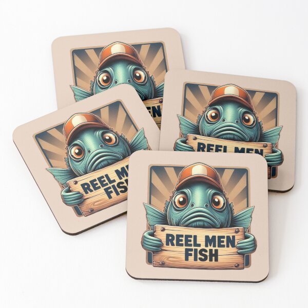 Item preview, Reel Men Fish – Funny Fishing Quote designed and sold by Myra365Art.