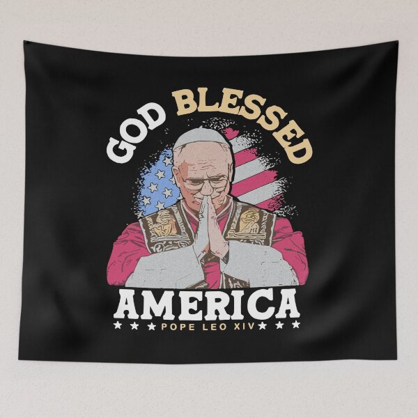 Item preview, God Blessed America Pope Leo XIV designed and sold by Artifyo.