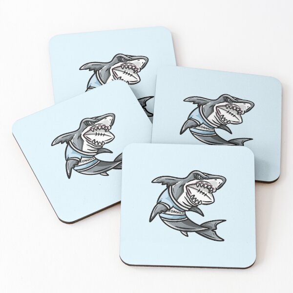 Artikelvorschau, NRL Cronulla Sharks Fußballmaskottchen entworfen und verkauft von TanArtDesign.