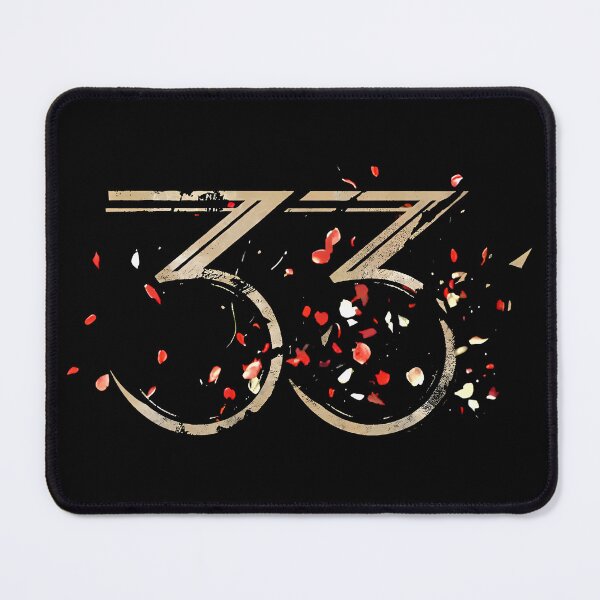 Item preview, Distressed Gold “33” & Red Petal Gamer Tee designed and sold by zeraldart.