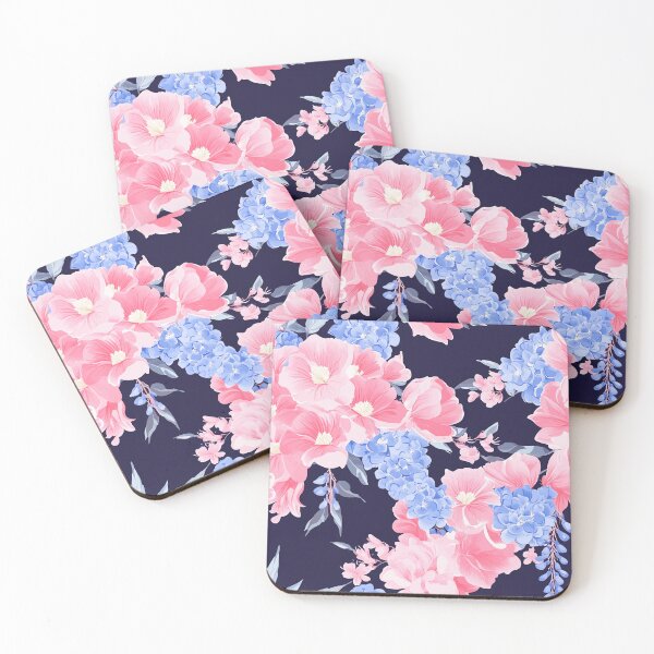 Item preview, Sweet Blossoms at Night Japanese Kimono designed and sold by Mermaid's Whimsy.