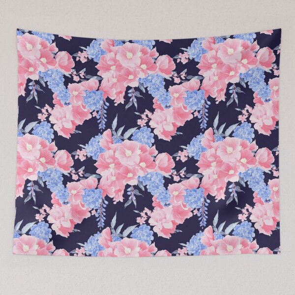 Item preview, Sweet Blossoms at Night Japanese Kimono designed and sold by Mermaid's Whimsy.