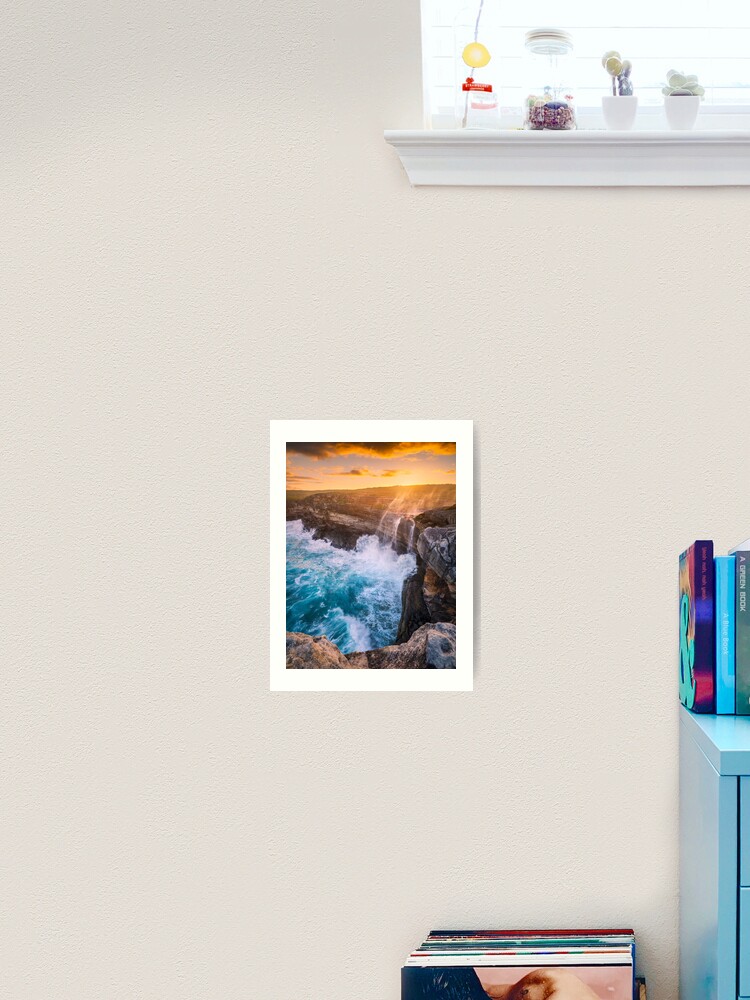 Thumbnail 2 of 3, Art Print, Curracurrong Falls, Eagle Rock, Royal National Park, New South Wales, Australia designed and sold by Chockstone.