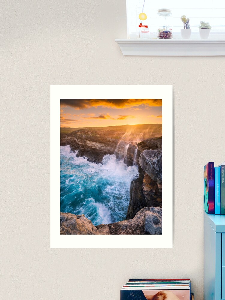 Thumbnail 2 of 3, Art Print, Curracurrong Falls, Eagle Rock, Royal National Park, New South Wales, Australia designed and sold by Chockstone.