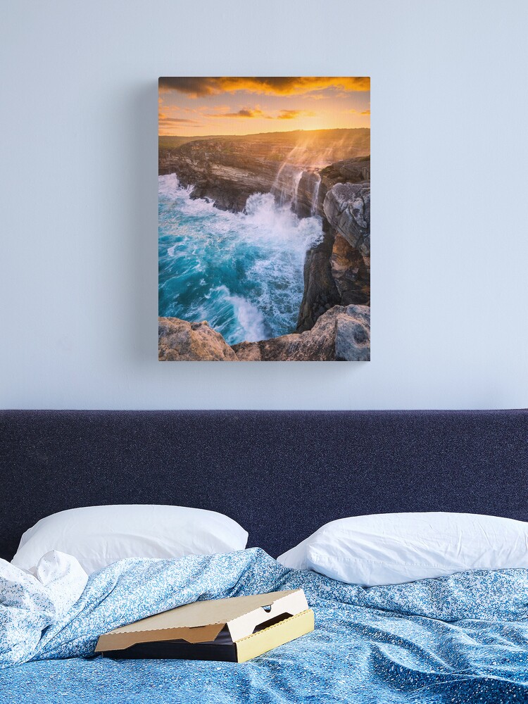 Thumbnail 2 of 3, Canvas Print, Curracurrong Falls, Eagle Rock, Royal National Park, New South Wales, Australia designed and sold by Chockstone.