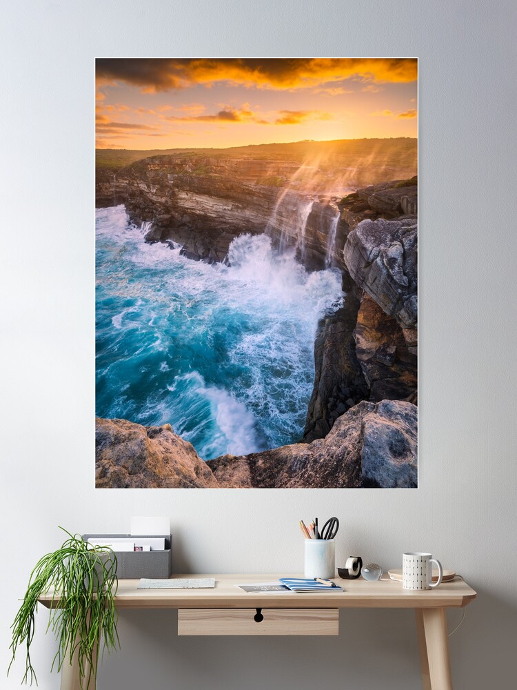 Thumbnail 2 of 3, Poster, Curracurrong Falls, Eagle Rock, Royal National Park, New South Wales, Australia designed and sold by Chockstone.