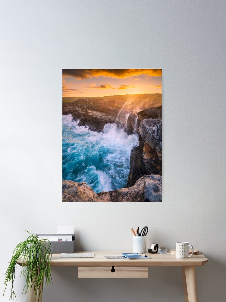 Thumbnail 2 of 3, Poster, Curracurrong Falls, Eagle Rock, Royal National Park, New South Wales, Australia designed and sold by Chockstone.