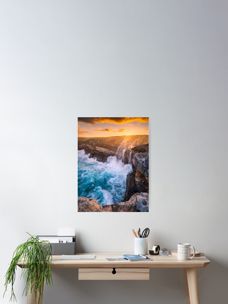 Thumbnail 2 of 3, Poster, Curracurrong Falls, Eagle Rock, Royal National Park, New South Wales, Australia designed and sold by Chockstone.