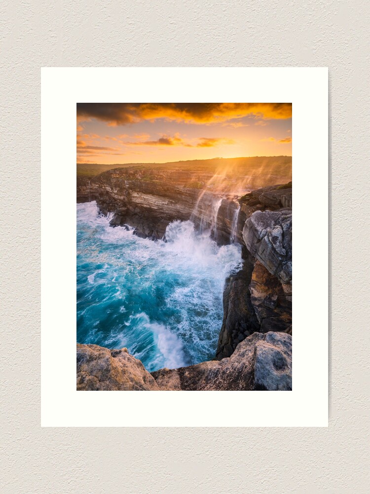 Thumbnail 1 of 3, Art Print, Curracurrong Falls, Eagle Rock, Royal National Park, New South Wales, Australia designed and sold by Chockstone.