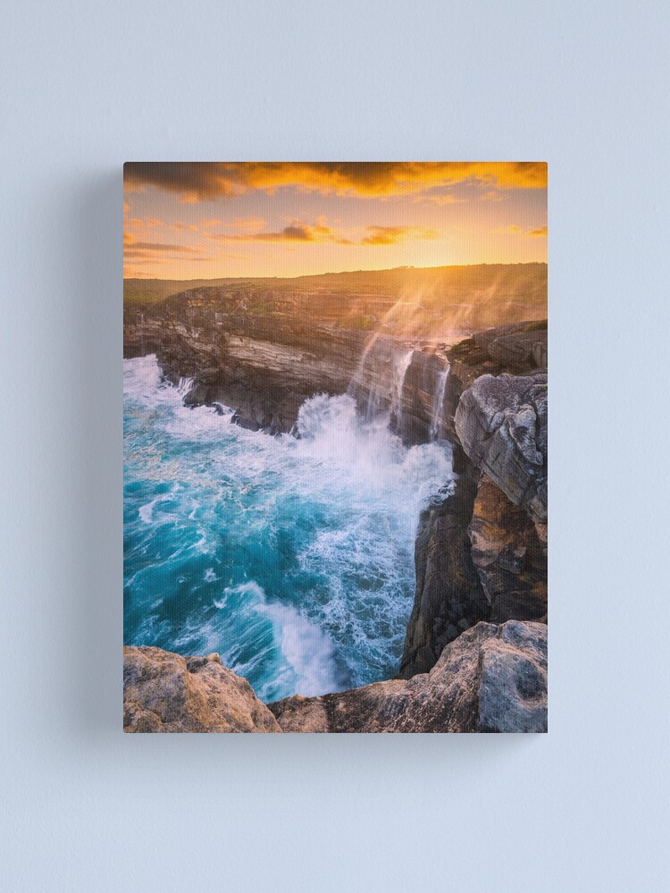 Thumbnail 1 of 3, Canvas Print, Curracurrong Falls, Eagle Rock, Royal National Park, New South Wales, Australia designed and sold by Chockstone.