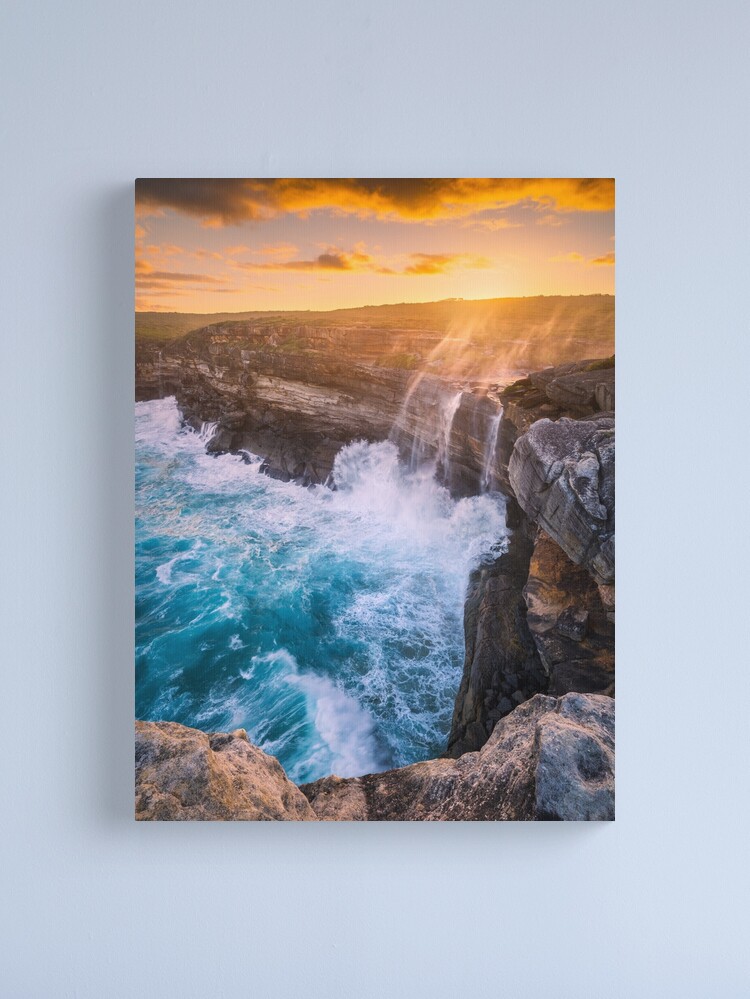 Thumbnail 1 of 3, Canvas Print, Curracurrong Falls, Eagle Rock, Royal National Park, New South Wales, Australia designed and sold by Chockstone.