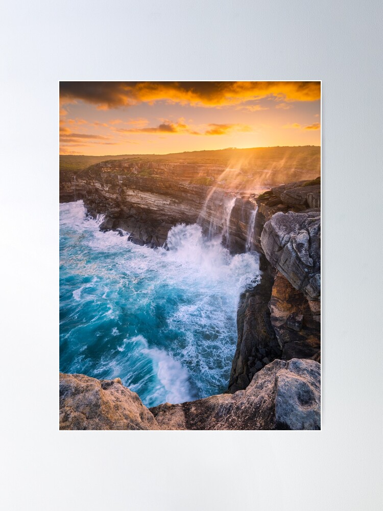 Thumbnail 1 of 3, Poster, Curracurrong Falls, Eagle Rock, Royal National Park, New South Wales, Australia designed and sold by Chockstone.
