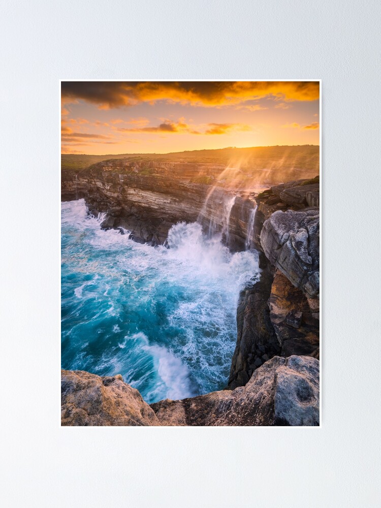 Thumbnail 1 of 3, Poster, Curracurrong Falls, Eagle Rock, Royal National Park, New South Wales, Australia designed and sold by Chockstone.
