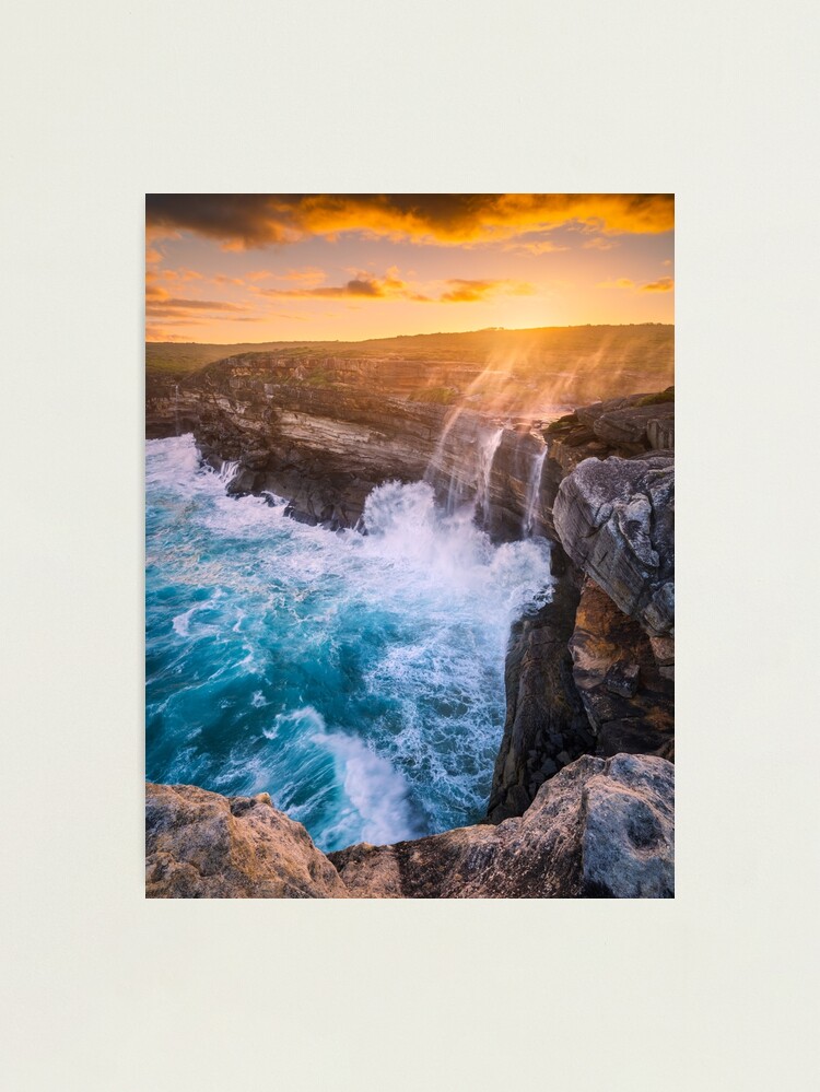 Thumbnail 1 of 3, Photographic Print, Curracurrong Falls, Eagle Rock, Royal National Park, New South Wales, Australia designed and sold by Chockstone.