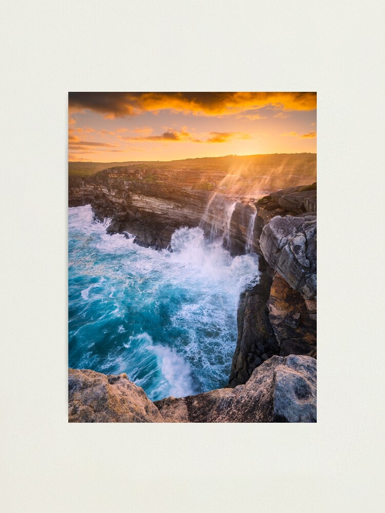 Thumbnail 1 of 3, Photographic Print, Curracurrong Falls, Eagle Rock, Royal National Park, New South Wales, Australia designed and sold by Chockstone.