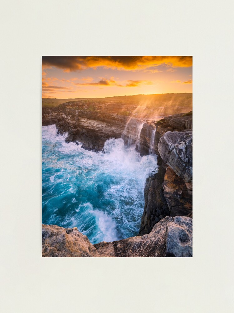 Thumbnail 1 of 3, Photographic Print, Curracurrong Falls, Eagle Rock, Royal National Park, New South Wales, Australia designed and sold by Chockstone.