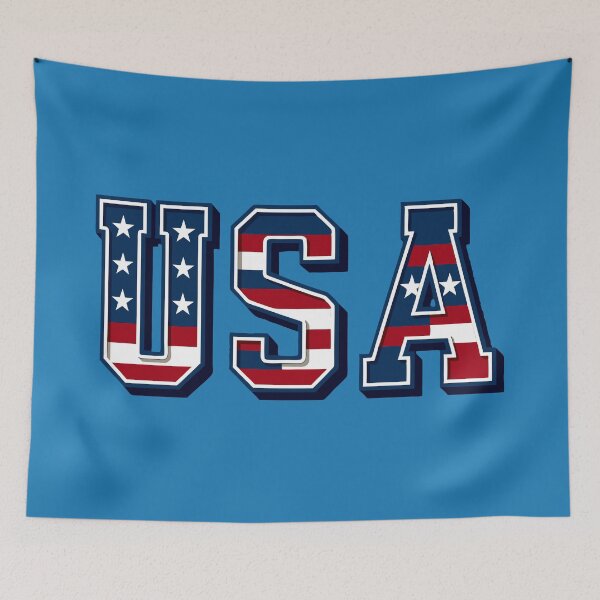 Item preview, USA Varsity Letters – American Flag Bold Graphic designed and sold by donwillisjrart.