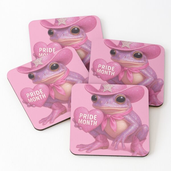Item preview, pink glitter frog, pride month designed and sold by Mauswohn.